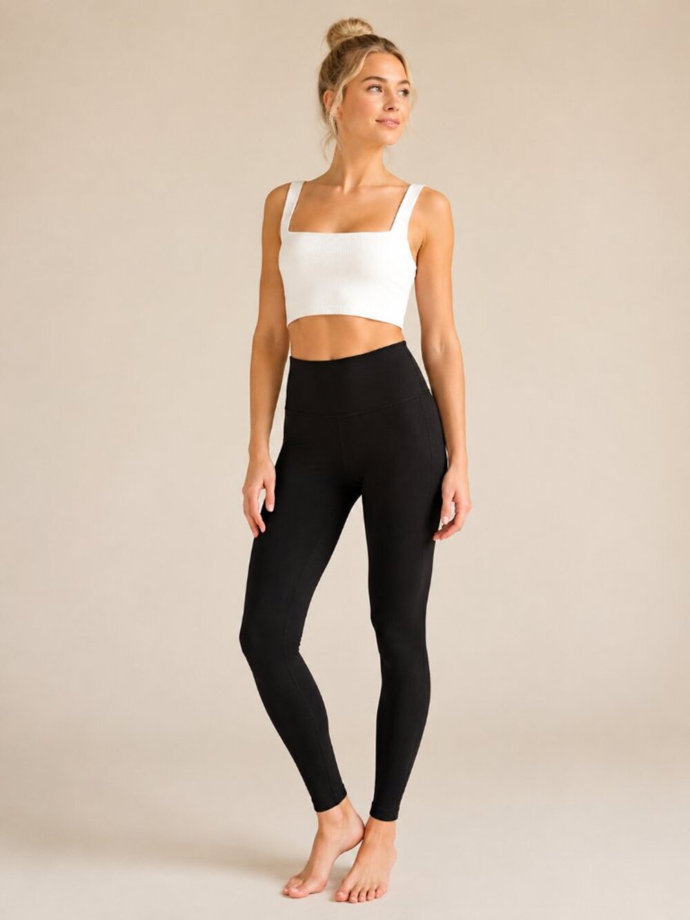 2/$30 Core 10 Yoga Cropped Leggings High Rise Black XL #A3891